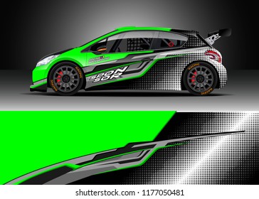Car wrap graphic vector. Abstract stripe racing background kit designs for wrap vehicle, race car, rally, adventure and livery