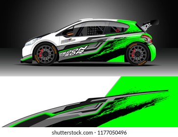 Car wrap graphic vector. Abstract stripe racing background kit designs for wrap vehicle, race car, rally, adventure and livery