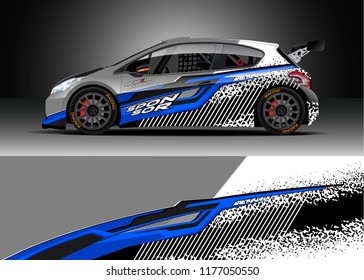 Car wrap graphic vector. Abstract stripe racing background kit designs for wrap vehicle, race car, rally, adventure and livery