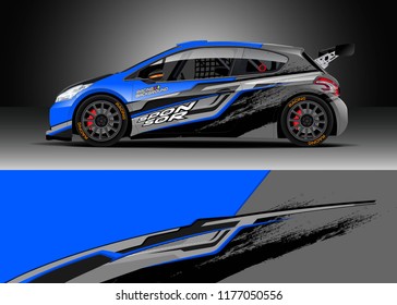 Car wrap graphic vector. Abstract stripe racing background kit designs for wrap vehicle, race car, rally, adventure and livery