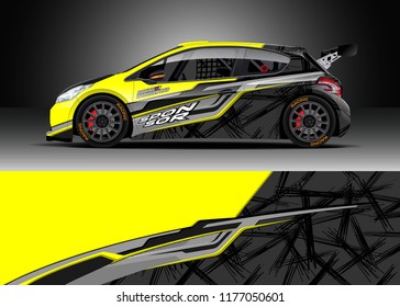 Car wrap graphic vector. Abstract stripe racing background kit designs for wrap vehicle, race car, rally, adventure and livery