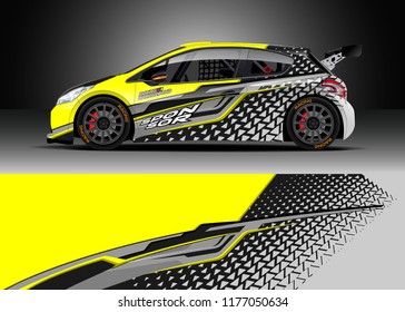 Car wrap graphic vector. Abstract stripe racing background kit designs for wrap vehicle, race car, rally, adventure and livery