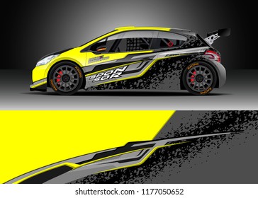 Car wrap graphic vector. Abstract stripe racing background kit designs for wrap vehicle, race car, rally, adventure and livery
