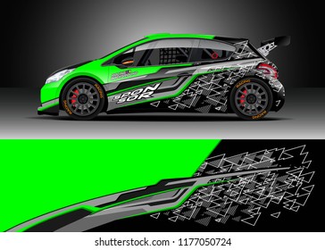 Car wrap graphic vector. Abstract stripe racing background kit designs for wrap vehicle, race car, rally, adventure and livery