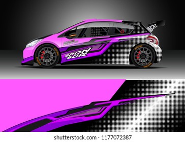 Car wrap graphic vector. Abstract stripe racing background kit designs for wrap vehicle, race car, rally, adventure and livery