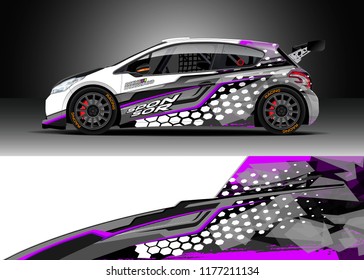 Car wrap graphic vector. Abstract stripe racing background kit designs for wrap vehicle, race car, rally, adventure and livery