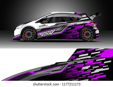 Car wrap graphic vector. Abstract stripe racing background kit designs for wrap vehicle, race car, rally, adventure and livery