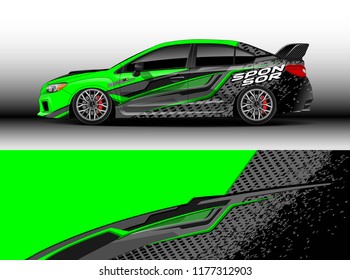 Car wrap graphic vector. Abstract stripe racing background kit designs for wrap vehicle, race car, rally, adventure and livery