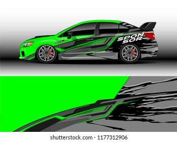 Car wrap graphic vector. Abstract stripe racing background kit designs for wrap vehicle, race car, rally, adventure and livery