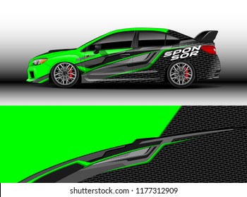 Car wrap graphic vector. Abstract stripe racing background kit designs for wrap vehicle, race car, rally, adventure and livery
