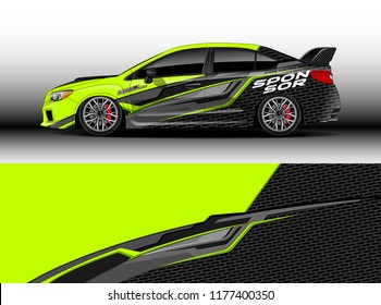 Car wrap graphic vector. Abstract stripe racing background kit designs for wrap vehicle, race car, rally, adventure and livery