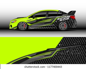 Car wrap graphic vector. Abstract stripe racing background kit designs for wrap vehicle, race car, rally, adventure and livery