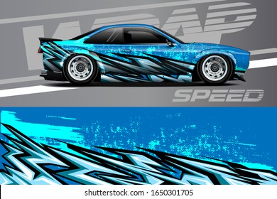 car wrap graphic vector, abstract background