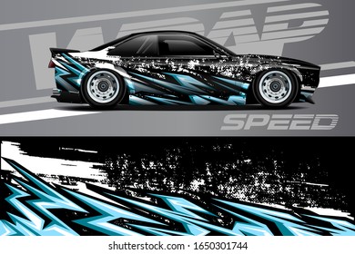 car wrap graphic vector, abstract background