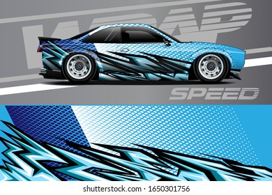 car wrap graphic vector, abstract background