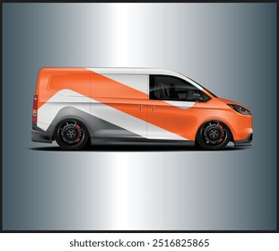 Car wrap graphic Vector naby blue background Desing