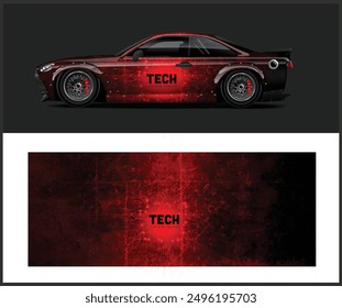 Car wrap graphics for vehicle wrap and vinyl sticker design
