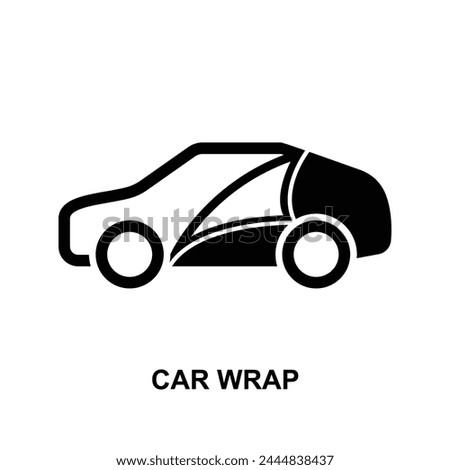 Car wrap icon. Car wrapping icon isolated on background vector illustration.