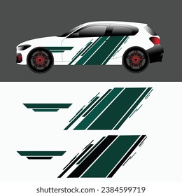 car wrap livery decal design vector. car body modification decals