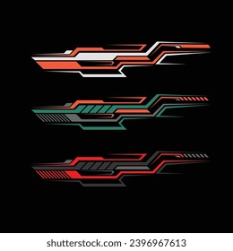 vector de diseño de livery decal de ajuste de coches. pegatinas modernas para automóviles
