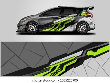 Car wrap livery decal  vector , supercar, rally, drift . Graphic abstract stripe racing background . Eps 10 