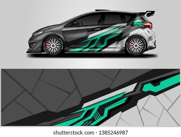 Car wrap livery decal  vector , supercar, rally, drift . Graphic abstract stripe racing background . Eps 10 