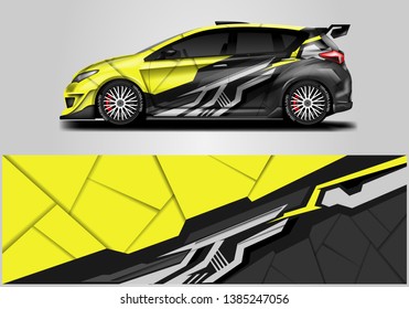 Car wrap livery decal  vector , supercar, rally, drift . Graphic abstract stripe racing background . Eps 10 