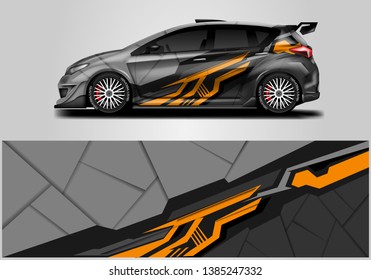 Car wrap livery decal  vector , supercar, rally, drift . Graphic abstract stripe racing background . Eps 10 