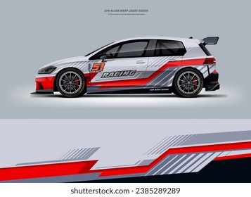 Car wrap livery design with printable file below vector eps