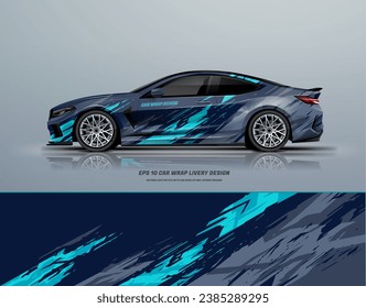 Car wrap livery design with printable file below vector eps