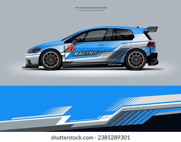 Car wrap livery design with printable file below vector eps
