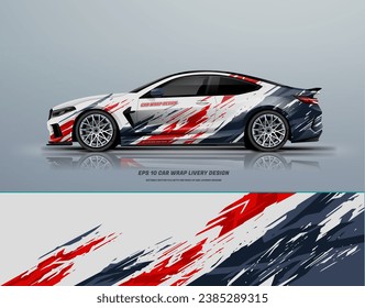 Car wrap livery design with printable file below vector eps