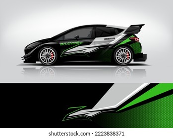 Car wrap livery design Racing sport car background printable file. dekal
