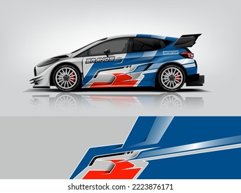 Car wrap livery design Racing sport car background printable file. dekal