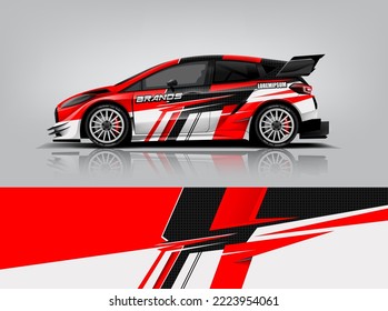 Car wrap livery design Racing sport car background printable file. dekal