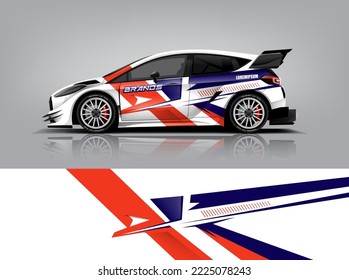 Car wrap livery design Racing sport car background printable file. dekal
