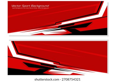  diseño de librea de envoltura de coche Rojo y Negro Abstractas Anuncios deportivos