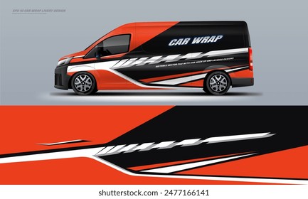 Car wrap livery design for van vector eps 10 printable file