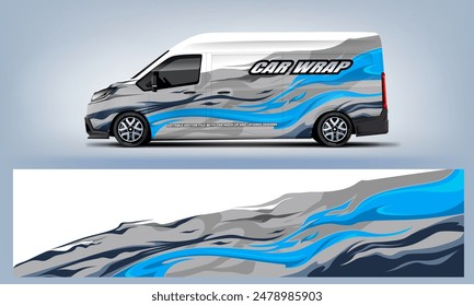 car wrap livery design for van. vector file ready print graphic fit on universal van