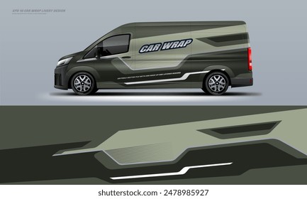car wrap livery design for van. vector file ready print graphic fit on universal van