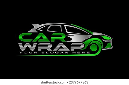 
car wrap logo emblem sticker isolated on black background modern design idea, business logo, brand identity