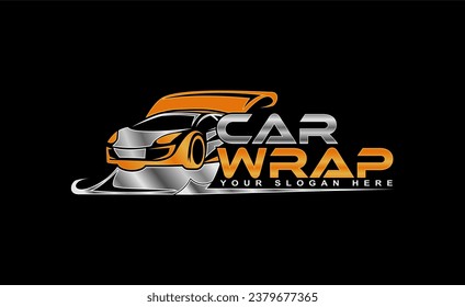 
car wrap logo emblem sticker isolated on black background modern design idea, business logo, brand identity