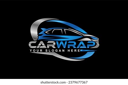 
car wrap logo emblem sticker isolated on black background modern design idea, business logo, brand identity