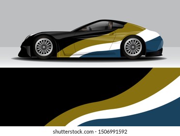 car wrap modern abstract fluid vector design template. eps10