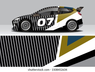 car wrap modern abstract vector design template. eps10