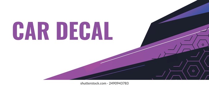 Car wrap racing decal ornament. Abstract geometric triangle camouflage sport background design print template. Vector illustration.