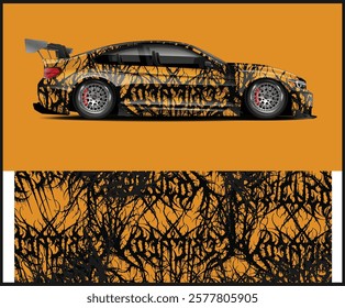 Car Wrap racing vector  design for Car, Vans, and vehicle  branding illustration