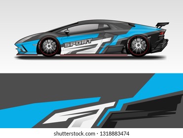 Car wrap sport designs vector eps 10 . Background modern livery .