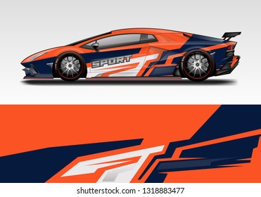 Car wrap sport designs vector eps 10 . Background modern livery .