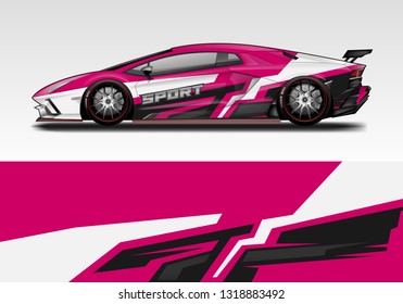 Car wrap sport designs vector eps 10 . Background modern livery .